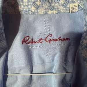 Robert Graham Light Blue Embroidered Shirt